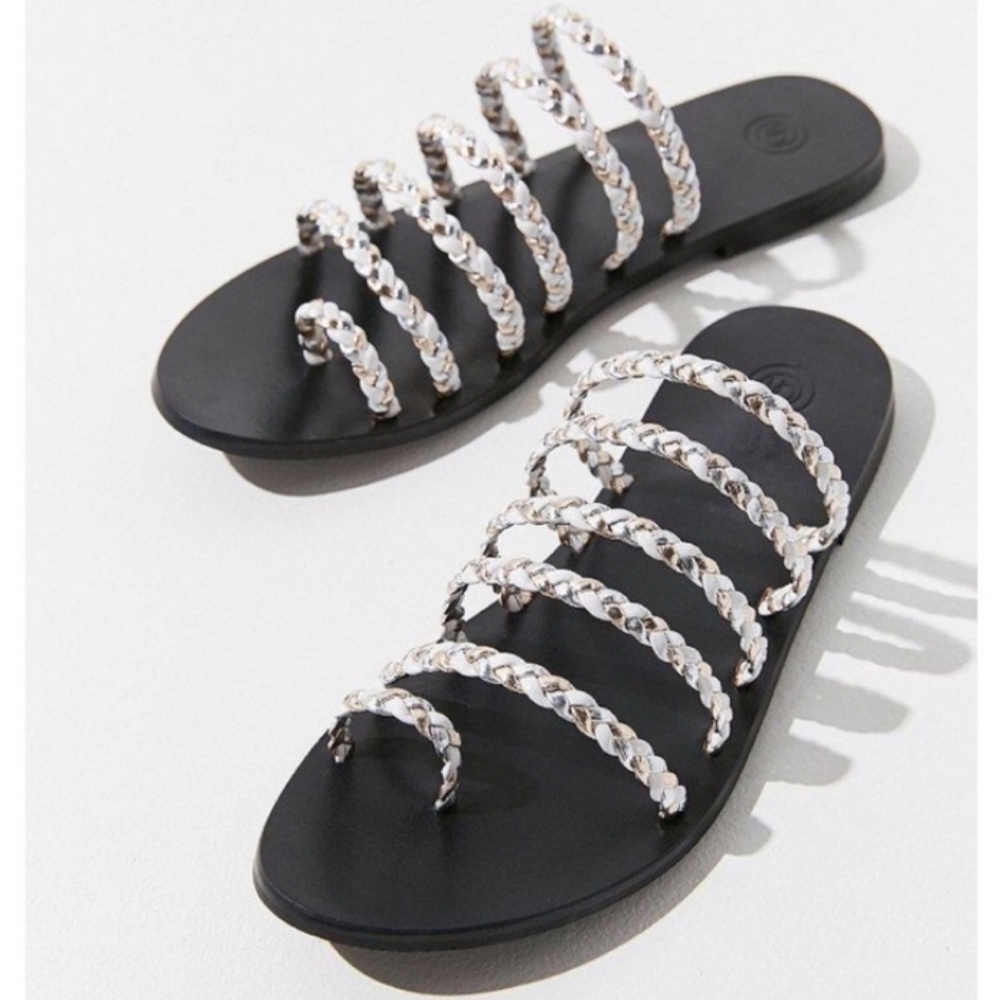 URBAN OUTFITTERS Val Braided Slide Sandals Sz 8 - Picture 2 of 4
